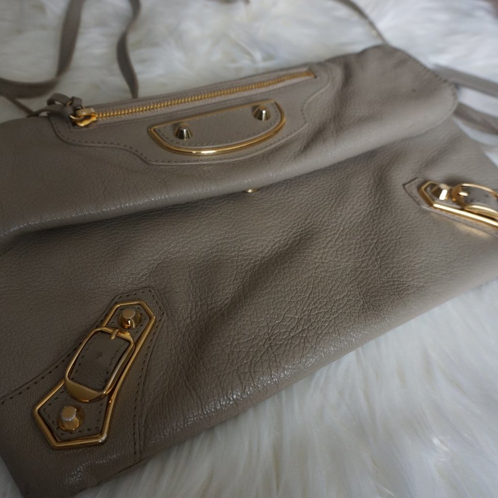 Balenciaga Mini metallic Edge Envelope Clutch